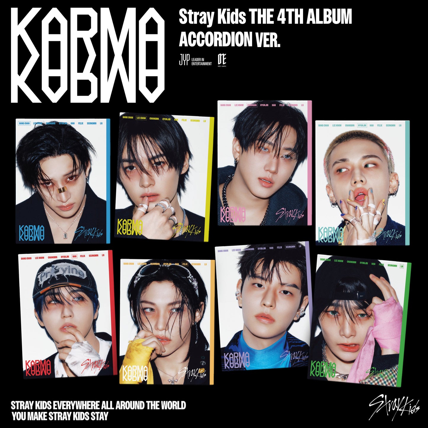 STRAY KIDS - KARMA 4TH ALBUM MUSICKOREA GIFT ACCORDION VER SET - COKODIVE