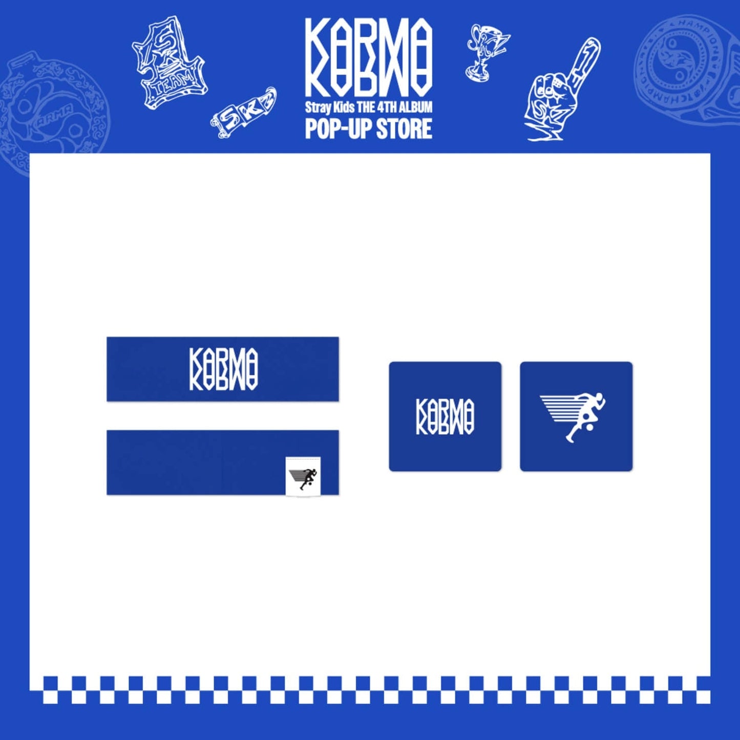 STRAY KIDS - KARMA POP UP STORE OFFICIAL MD HEAD BAND & SWEAT BAND SET
