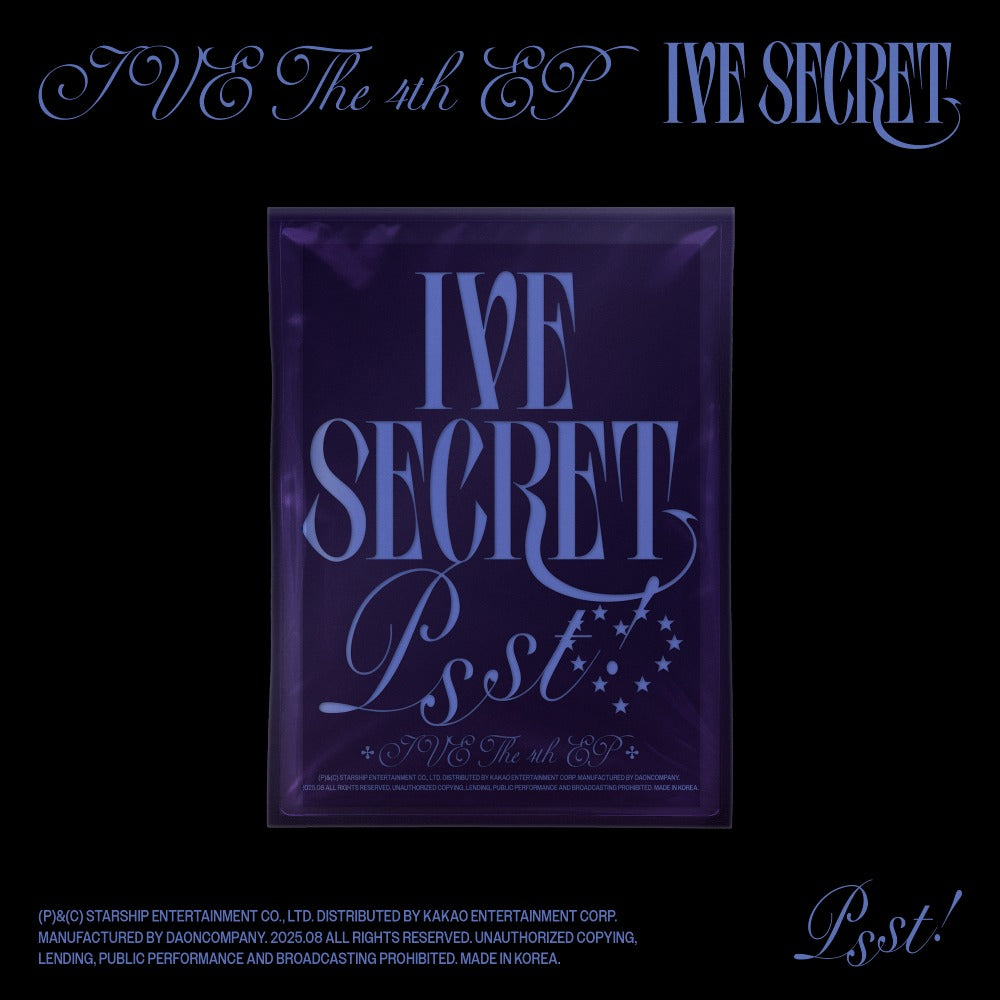 IVE - IVE SECRET 4TH EP ALBUM STARSHIP SQUARE GIFT STANDARD PSST! VER - COKODIVE