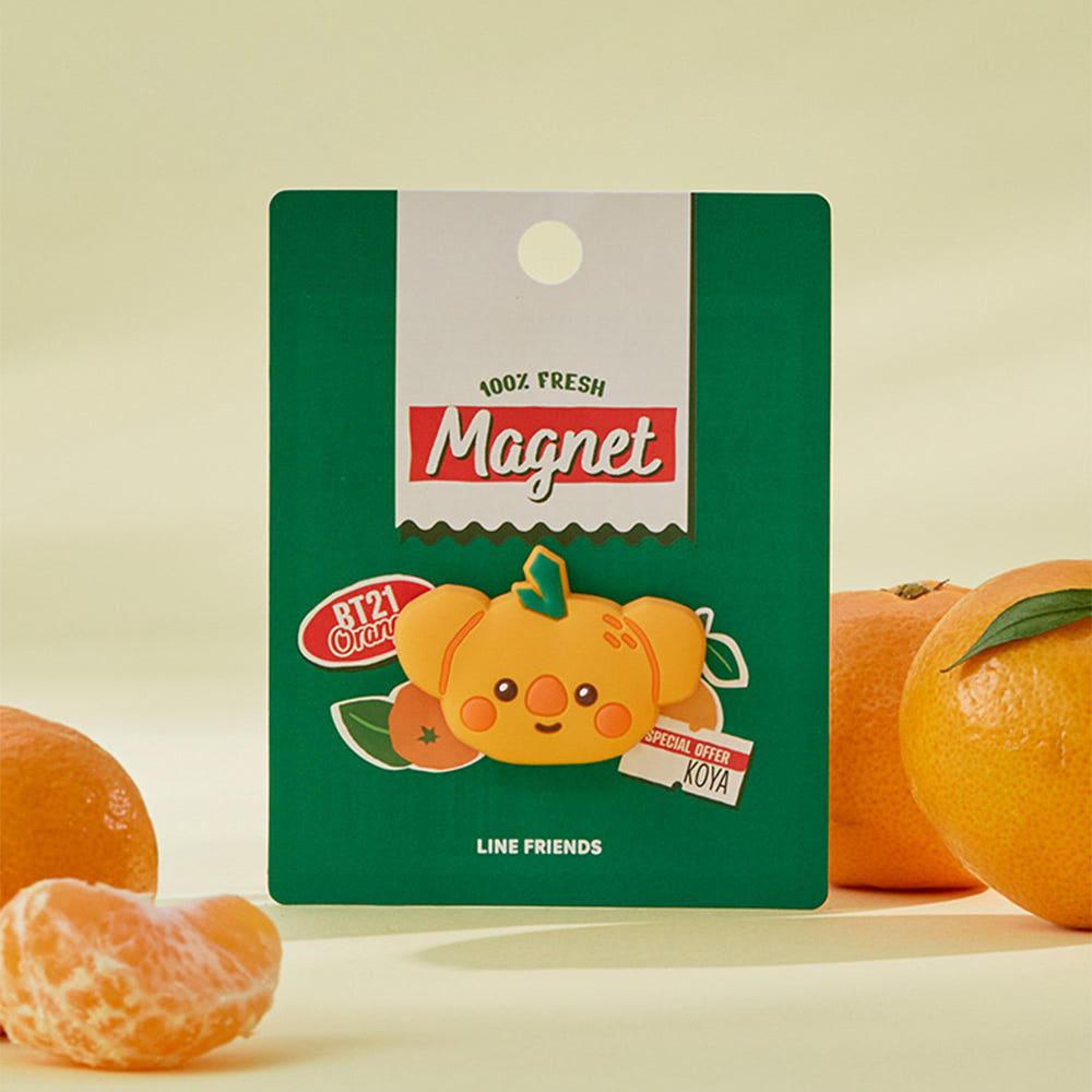 BT21 - ORANGE PARTY OFFICIAL MD BABY SILICON MAGNET - COKODIVE