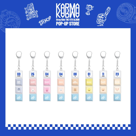 STRAY KIDS - KARMA POP UP STORE OFFICIAL MD SKZOO KEYCAP KEYRING