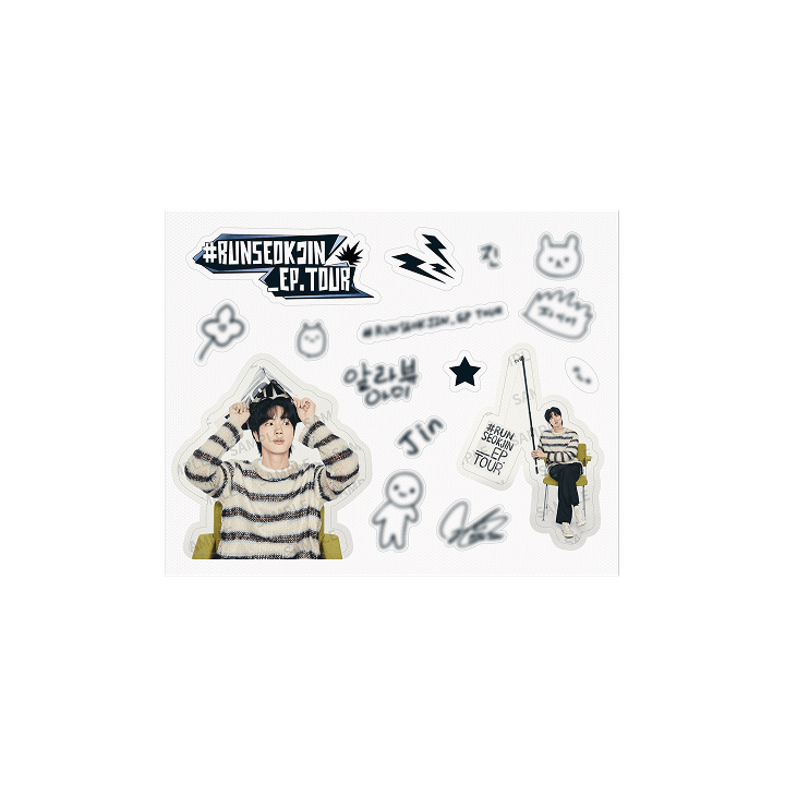 BTS JIN - RUNSEOKJIN OFFICIAL MD STICKER - COKODIVE