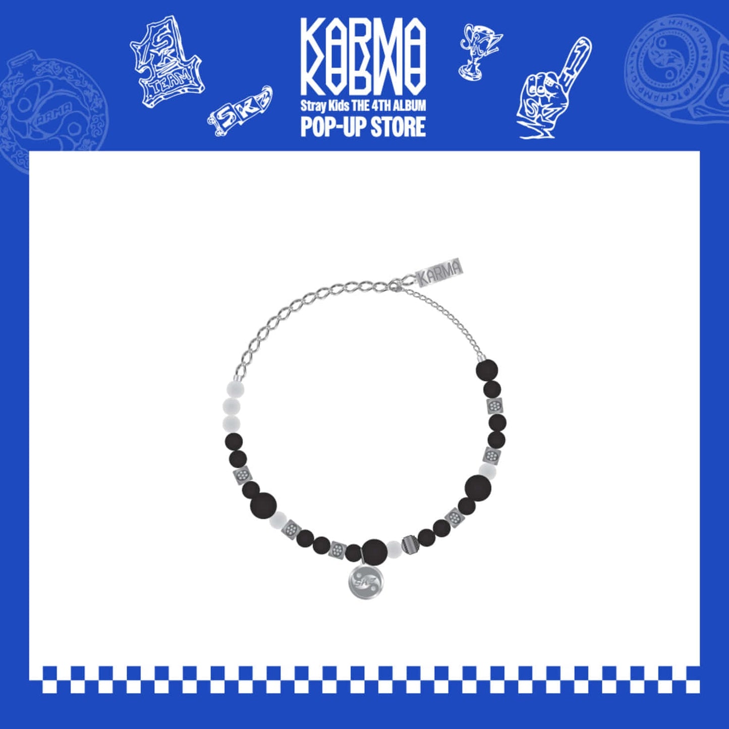 STRAY KIDS - KARMA POP UP STORE OFFICIAL MD YINYANG BRACELET
