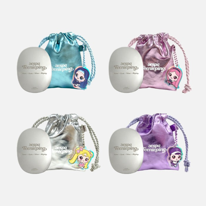 AESPA - TEENIEPING X AESPA COLLABORATION OFFICIAL MD MIRROR POUCH KEYRING SET - COKODIVE