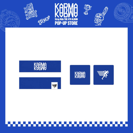 STRAY KIDS - KARMA POP UP STORE OFFICIAL MD HEAD BAND & SWEAT BAND SET