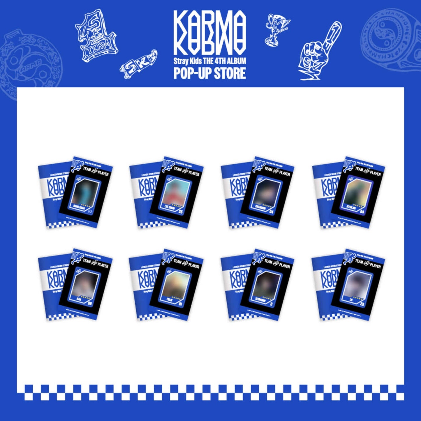 STRAY KIDS - KARMA POP UP STORE OFFICIAL MD LOCKER ROOM STICKER BOOK
