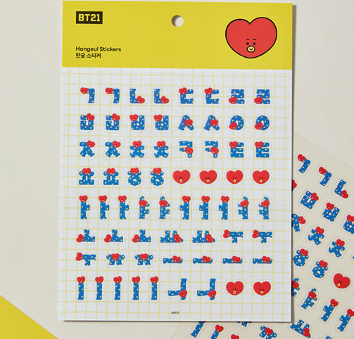 BT21 - SOUVENIR EDITION HANGEUL STICKER - COKODIVE