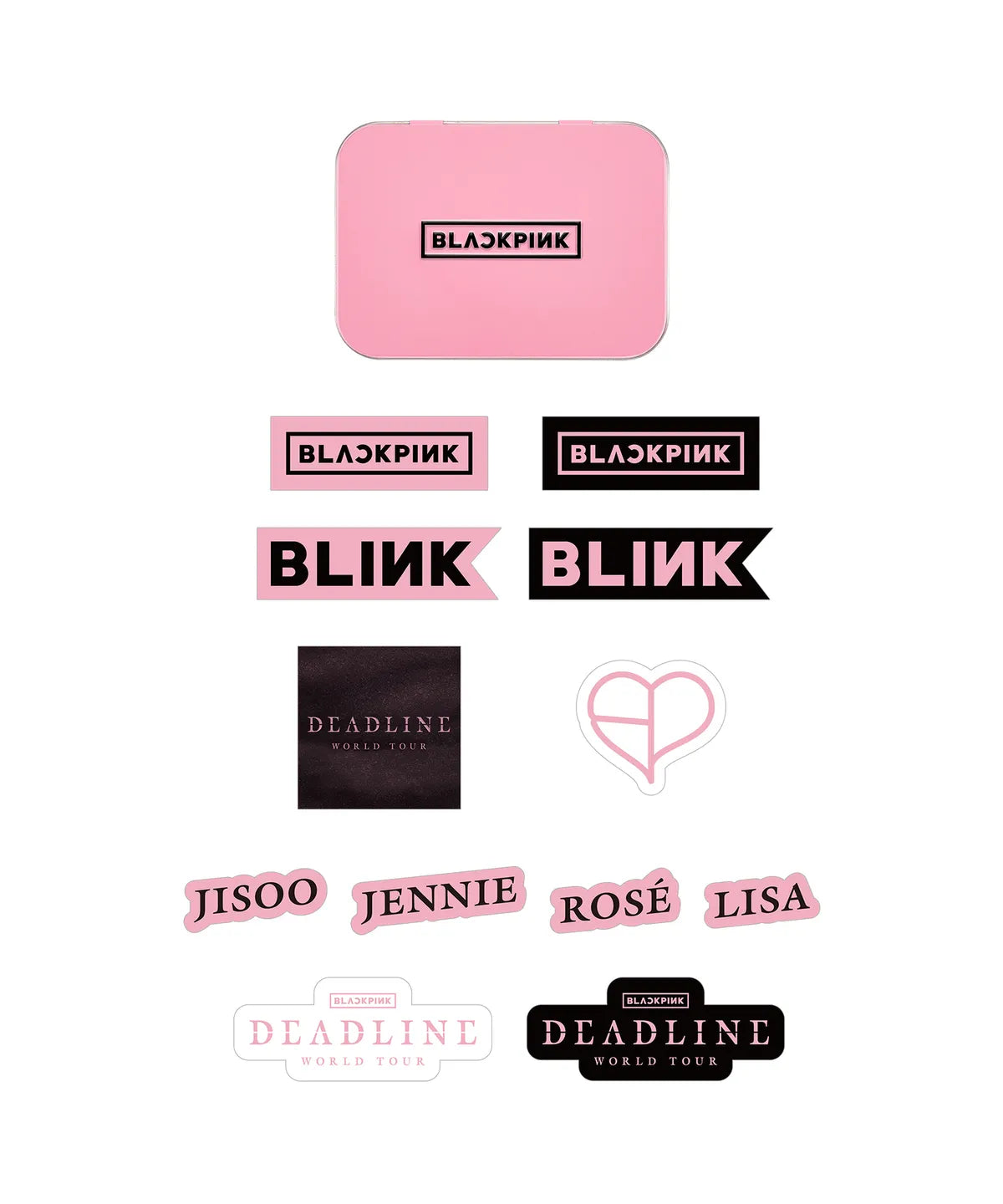 BLACKPINK - DEADLINE WORLD TOUR IN SEOUL OFFICIAL MD TIN CASE + STICKER SET - COKODIVE
