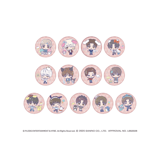 SEVENTEEN - SEVENTEEN X SANRIO CHARACTERS COLLABORATION OFFICIAL MD CAN BADGES (RANDOM) - COKODIVE