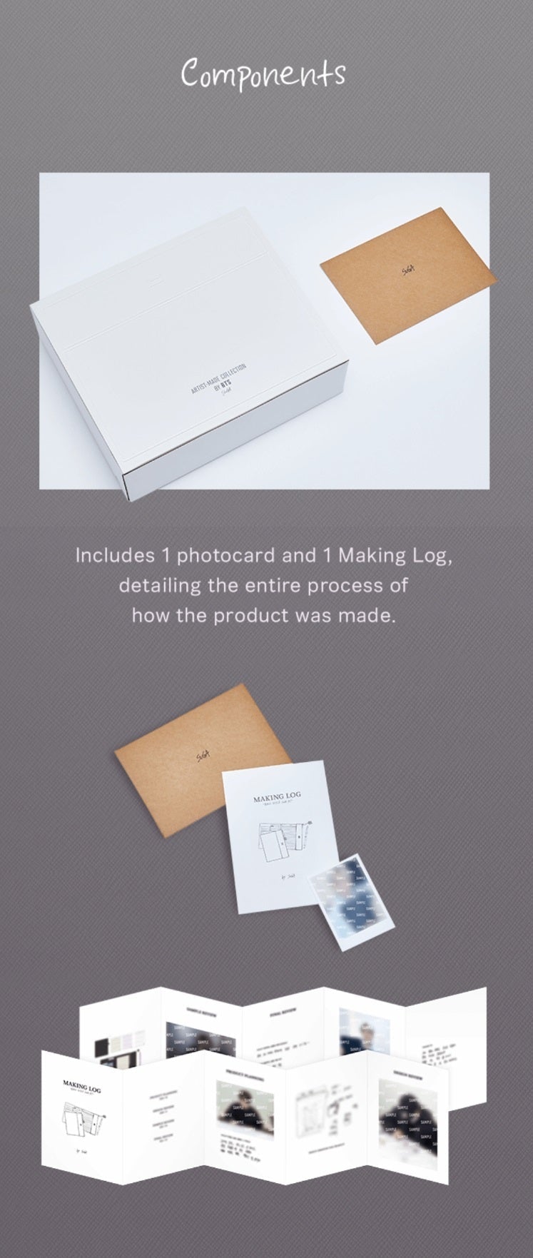 BTS SUGA アーティストメイドコレクション BTS SUGA Artist Made Collection BLACK NOTE & COVER Set