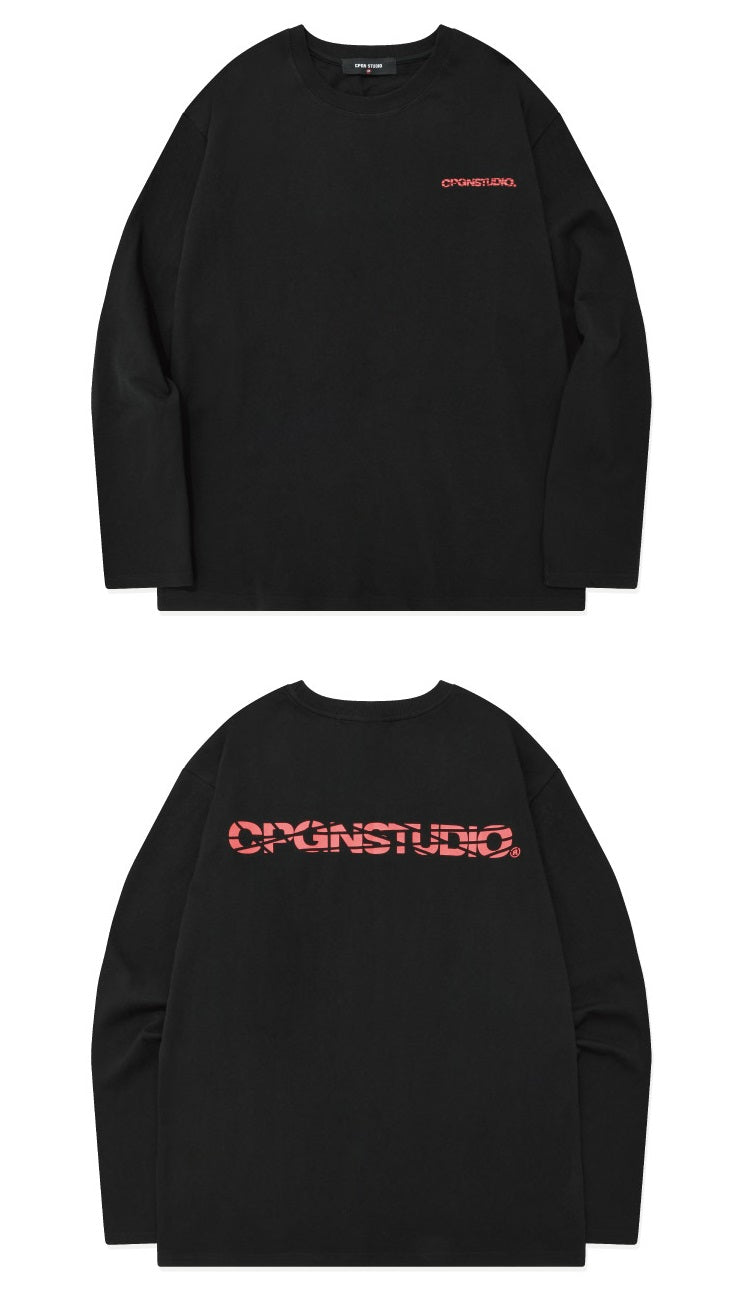 NCT JAEMIN PICK - CPGN LONGSLEEVE HEAVY OVER SCRATCH LOGO R BLACK - COKODIVE